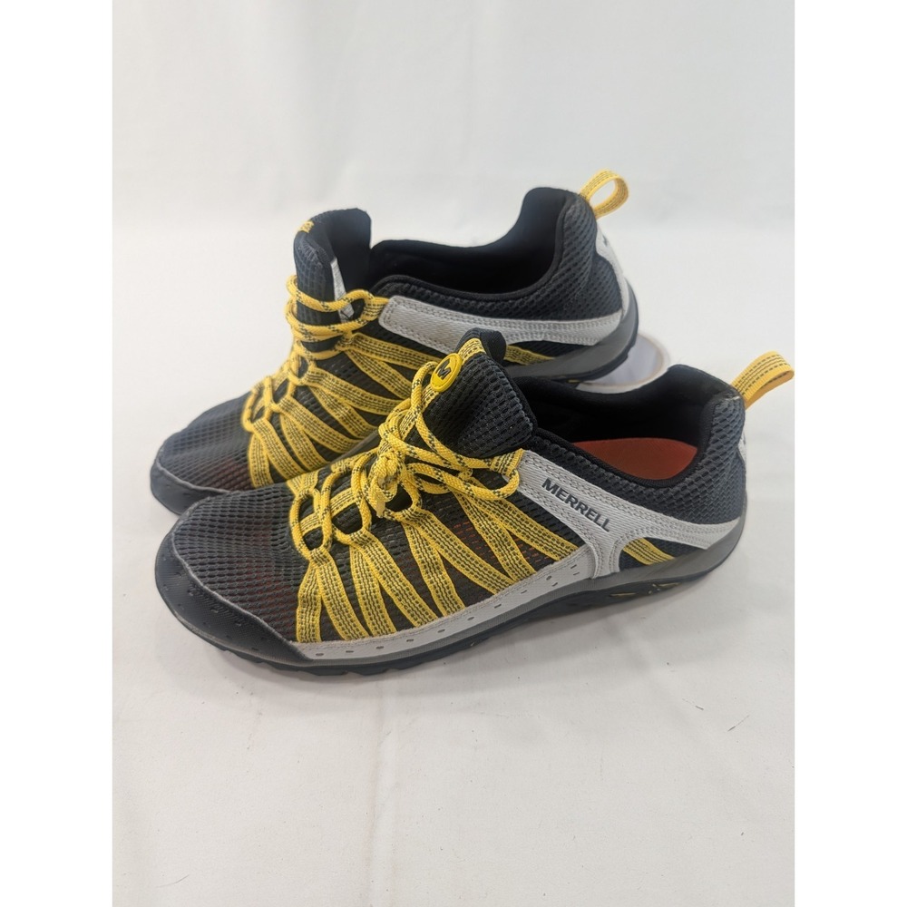 Merrell Waterpro Manistee Mens 10.5 Ash/Yellow Hiking Shoes Outdoors J82195